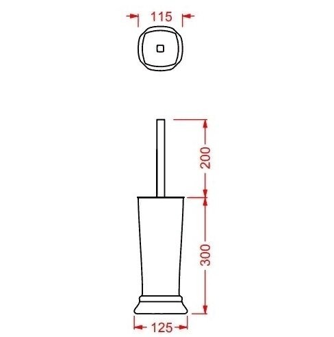 Ёршик Artceram Civitas напольный цвет белый/хром CIC004 01