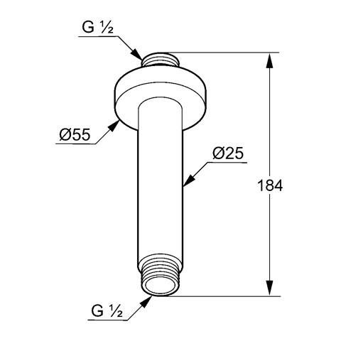 Душевой кронштейн KLUDI A-QA 6651505-00