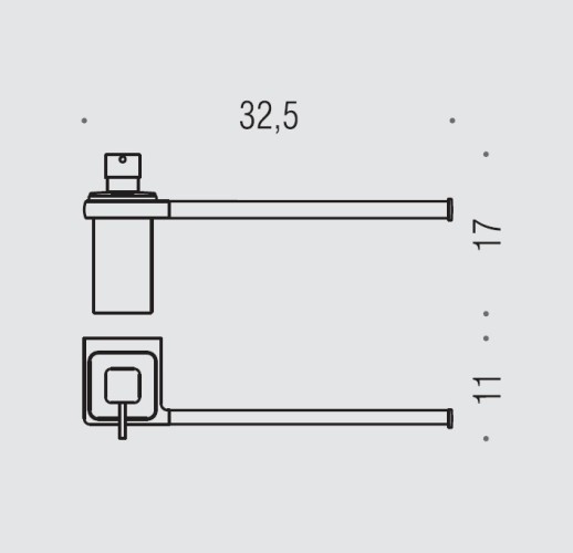 Полотенцедержатель с дозатором COLOMBO DESIGN LULU B6274 настенный