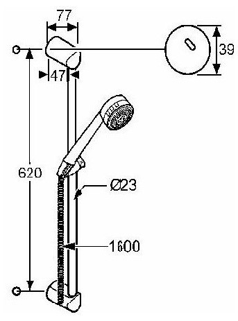 Душевой гарнитур KLUDI ZENTA 6073005-00