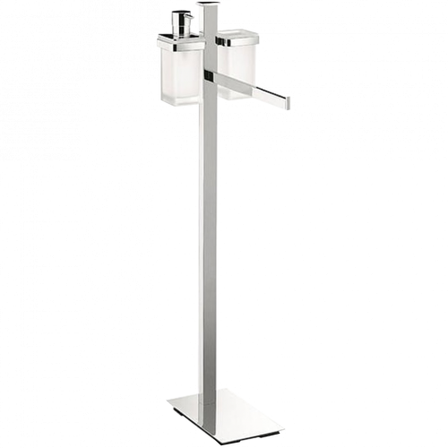 Стойка COLOMBO DESIGN UNITS B9111 напольная с полотенцедержателем с дозатором со стаканом