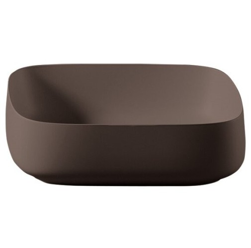 Раковина Artceram Cognac Quadro накладная без отверстий цвет Brown cocoa COL008 39 00