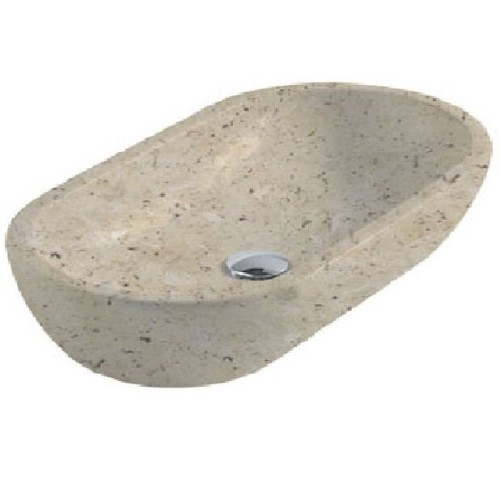 Раковина GALASSIA M2 5234 TR накладная без отверстий с переливом цвет травертин