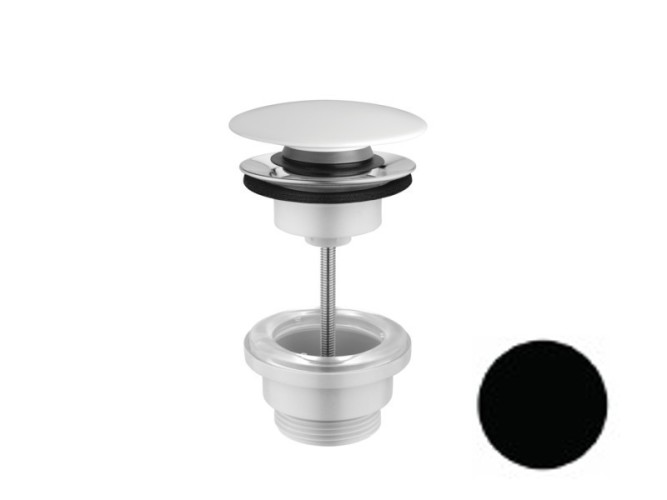 Донный клапан HATRIA A0Y7A802 керамический push open цвет черный матовый