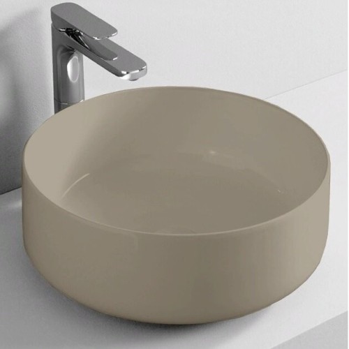 Раковина Artceram Cognac Quadro накладная без отверстий  цвет Brown matera COL001 41 00