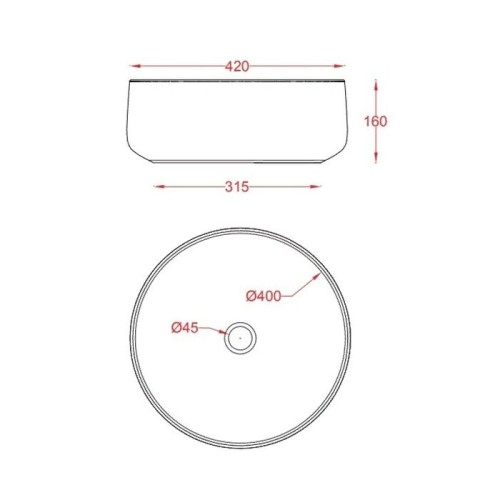 Раковина Artceram Cognac Quadro накладная без отверстий  цвет Brown matera COL001 41 00