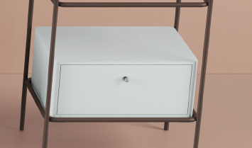 Ящик выдвижной Artceram Fuori Scala деревянный для металлической консоли цвет белый матовый ACM040 05