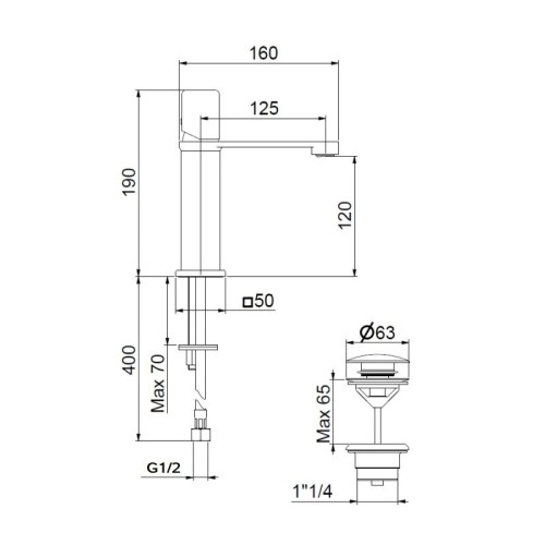 Смеситель для раковины Webert ONE-X OX830102741. белый/сталь
