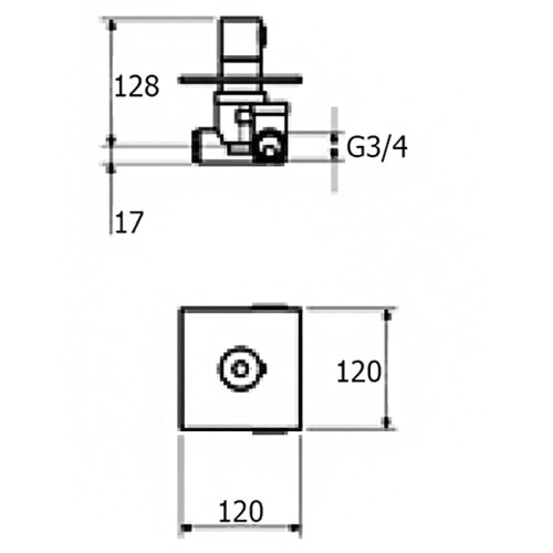 Смеситель для душа встраиваемый с термостатом Webert Elio EL972101560, черный
