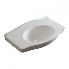 Раковина GALASSIA ETHOS 8430 подвесная с одним отверстием с переливом цвет белый глянцевый