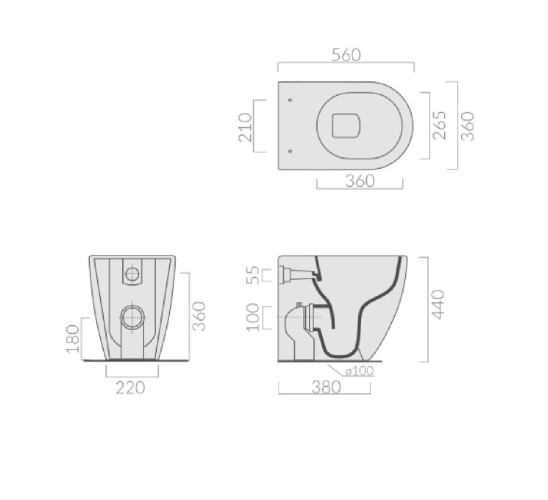 Унитаз GALASSIA Dream 7310 напольный цвет белый глянцевый
