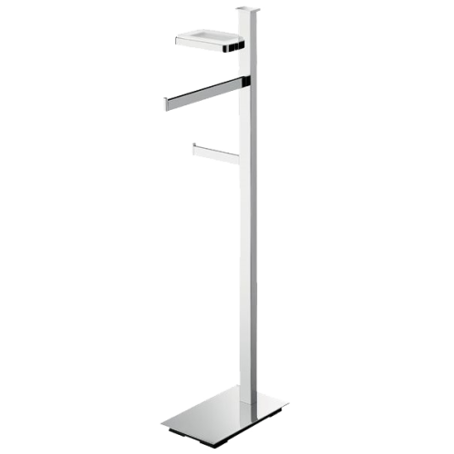 Стойка COLOMBO DESIGN UNITS B9113S напольная с полотенцедержателем с мыльницей с держателем туалетной бумаги