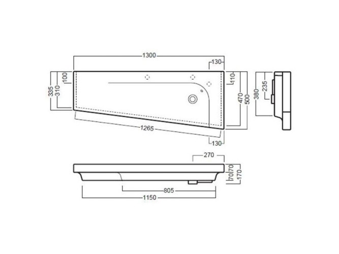 Раковина HATRIA GRANDANGOLO Y0V001 подвесная или на тумбу без отверстия с переливом цвет белый