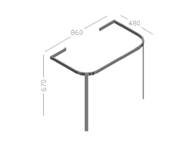 Структура HATRIA DAYTIME Y0PB01 напольная цвет хром