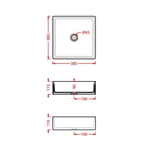Раковина Artceram Scalino накладная без отверстий цвет Blue sapphire SCL001 16 00