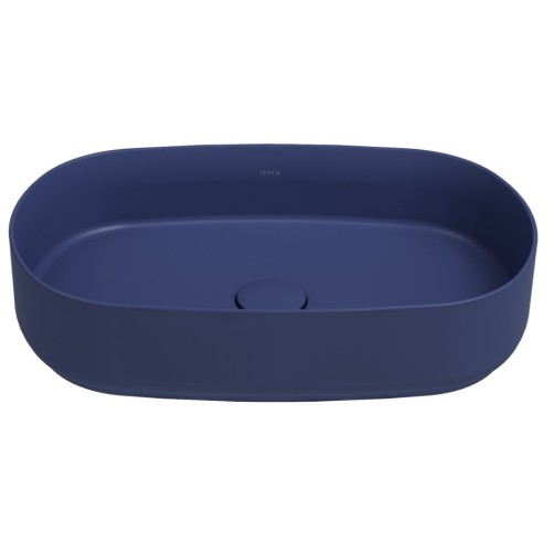 Раковина ISVEA Infinity накладная ШГВ 550*360*120 отверстия для смесителя отсутствуют цвет синий матовый