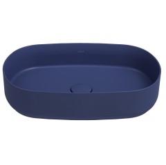 Раковина ISVEA Infinity накладная ШГВ 550*360*120 отверстия для смесителя отсутствуют цвет синий матовый