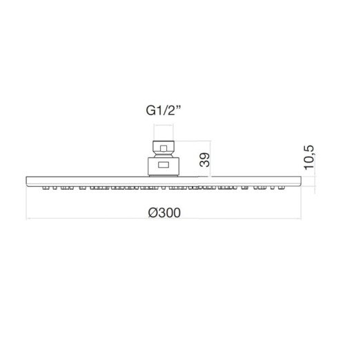 Верхний душ Webert AC1010015STEEL, хром
