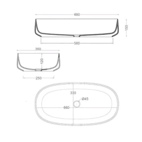 Раковина Artceram Cognac Quadro накладная без отверстий цвет Brown matera COL005 41 00