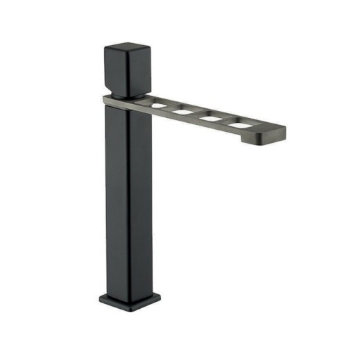 Смеситель для раковины Webert ONE-X OX830402441. черный/сталь