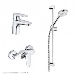 Комплект для душа KLUDI PURE&amp;SOLID 348450575 3 в 1