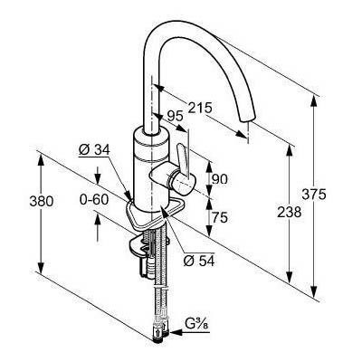 Смеситель KLUDI E-GO 422000575 для кухни сенсорный