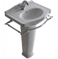 Раковина GALASSIA ETHOS 8431M подвесная или встраиваемая сверху с одним отверстием с переливом цвет белый глянцевый