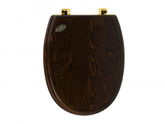 Сиденье с крышкой SIMAS ARCADE с микролифтом цвет орех золото AR009OR