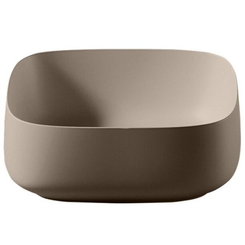 Раковина Artceram Cognac Quadro накладная без отверстий цвет Brown matera COL007 41 00