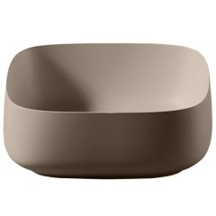 Раковина Artceram Cognac Quadro накладная без отверстий  цвет Brown matera COL007 41 00