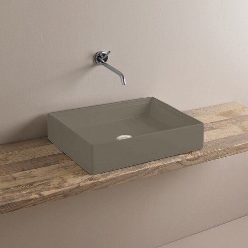 Раковина Artceram Scalino накладная без отверстий цвет Brown matera SCL002 41 00