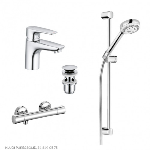 Комплект для душа KLUDI PURE&SOLID 348490575 термостат 3 в 1