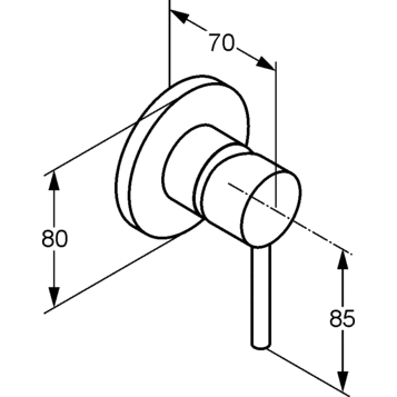 Смеситель KLUDI BOZZ BLACK 389253976 для душа встраиваемый внешняя часть