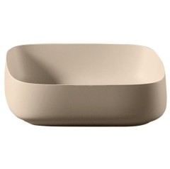 Раковина Artceram Cognac Quadro накладная без отверстий  цвет Brown matera COL008 41 00