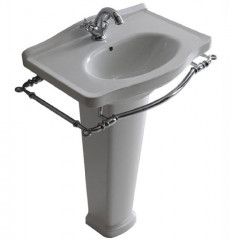 Раковина GALASSIA ETHOS 8432M подвесная или встраиваемая сверху с одним отверстием с переливом цвет белый глянцевый