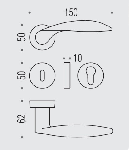 Дверная ручка Colombo WING DB31R золото