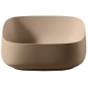 Раковина Artceram Cognac Quadro накладная без отверстий  цвет Brown tortora COL007 40 00