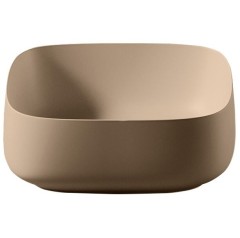 Раковина Artceram Cognac Quadro накладная без отверстий  цвет Brown tortora COL007 40 00
