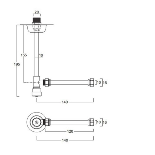 Угловой кран SIMAS 120006BR