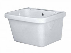 Раковина HATRIA SPECIALS Y1VD01 подвесная хозяйственная без отверстия с переливом цвет белый