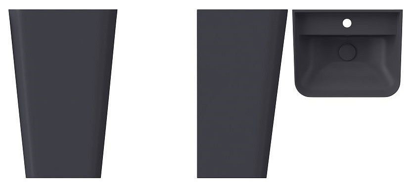 Раковина ISVEA Sott'Aqua напольная ШГВ 500*420*830 отверстия для смесителя 1 цвет антрацит матовый