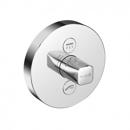 Термостат KLUDI PUSH 387120538 для ванны и душа встраиваемый на 2 потребителя внешняя часть