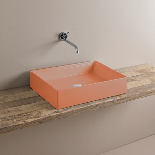 Раковина Artceram Scalino накладная без отверстий цвет Orange cameo SCL002 13 00