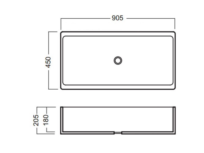 Раковина HATRIA SPECIALS YN0401 подвесная хозяйственная без отверстия без перелива цвет белый