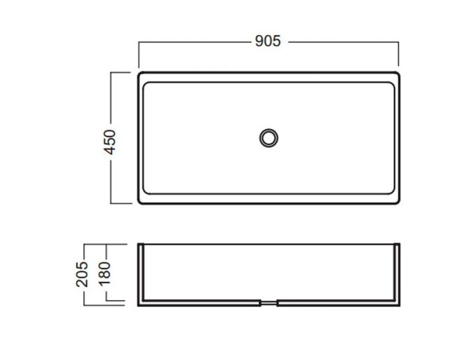 Раковина HATRIA SPECIALS YN0401 подвесная хозяйственная без отверстия без перелива цвет белый