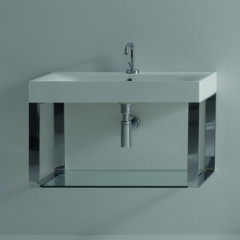 Раковина KERASAN подвесная/накладная с переливом с одним отверстием цвет белый 353201*1