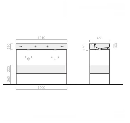 Ящик выдвижной GALASSIA Meg11 PRO 8917FA цвет болотный матовый