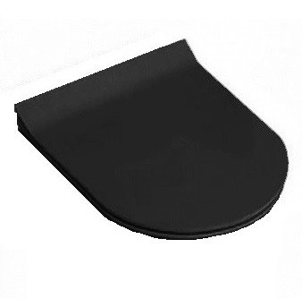 Сиденье с крышкой HATRIA Fusion Y1X002 с микролифтом быстросъемное тонкое тонкое цвет черный матовый
