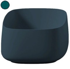 Раковина Artceram Cognac Quadro накладная без отверстий  цвет Green foresta COL006 43 00