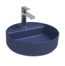 Раковина накладная ISVEA Infinity 42 круглая ?42см, с отверстием под смеситель цвет синий матовый